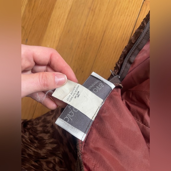 80s Vintage Leopard Dress w Sweetheart Neckline and Frilly Bottom - Picture 13 of 13